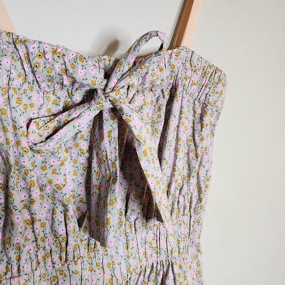 J. Crew floral mini dress.  Puff skirt. Elastic waist. Pockets.  Women's size XS - Picture 13 of 16